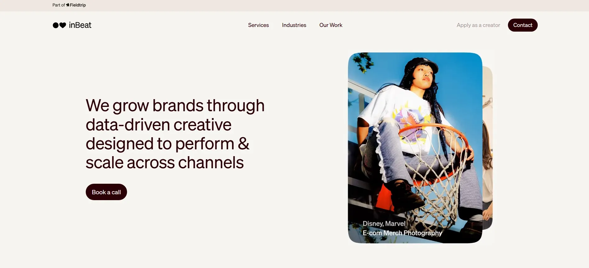 inBeat creator marketing agency for paid social, UGC, and short-form video.