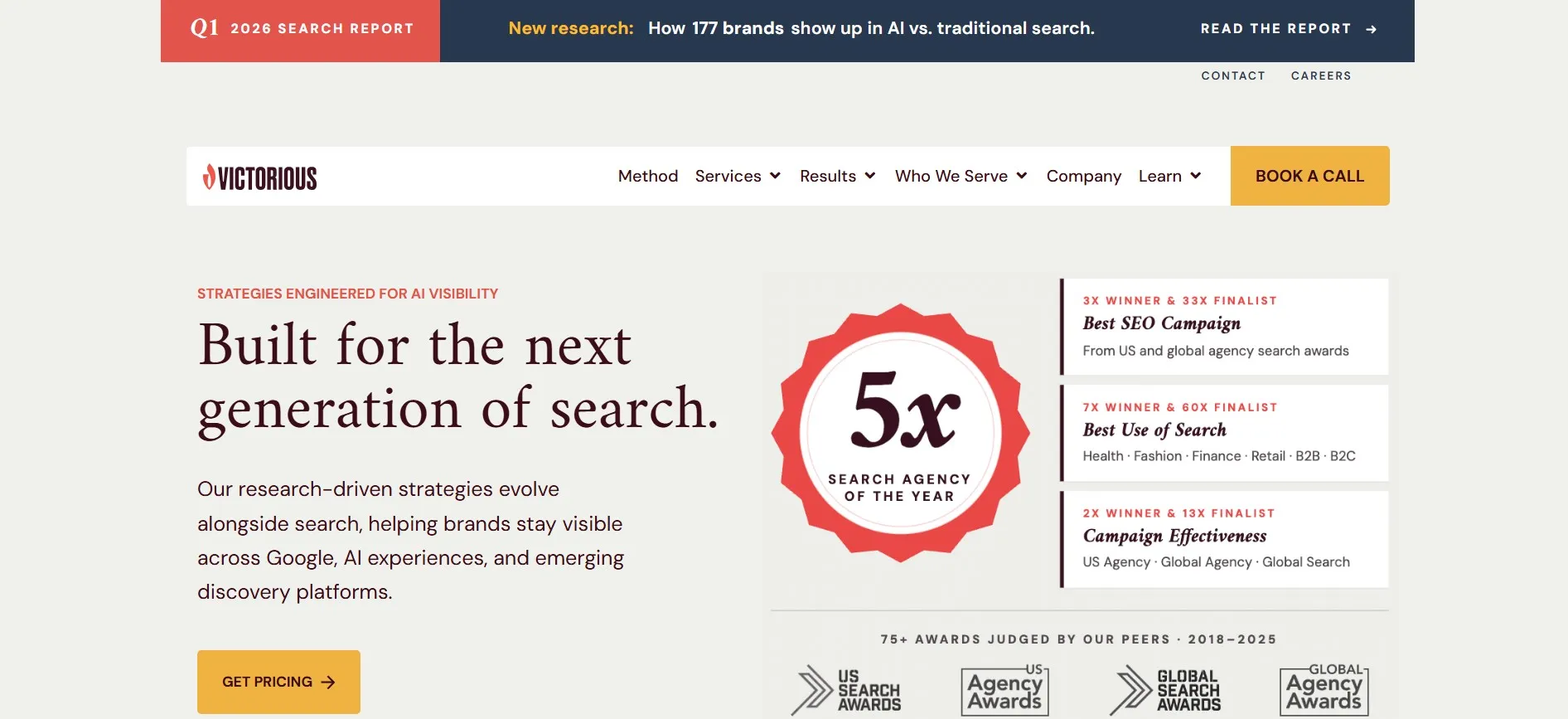 Victorious SEO agency for AI search visibility and technical organic growth.