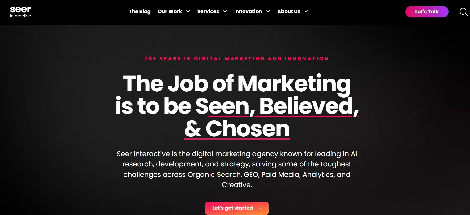 Seer Interactive agency for SEO, paid media, analytics, and AI search strategy.