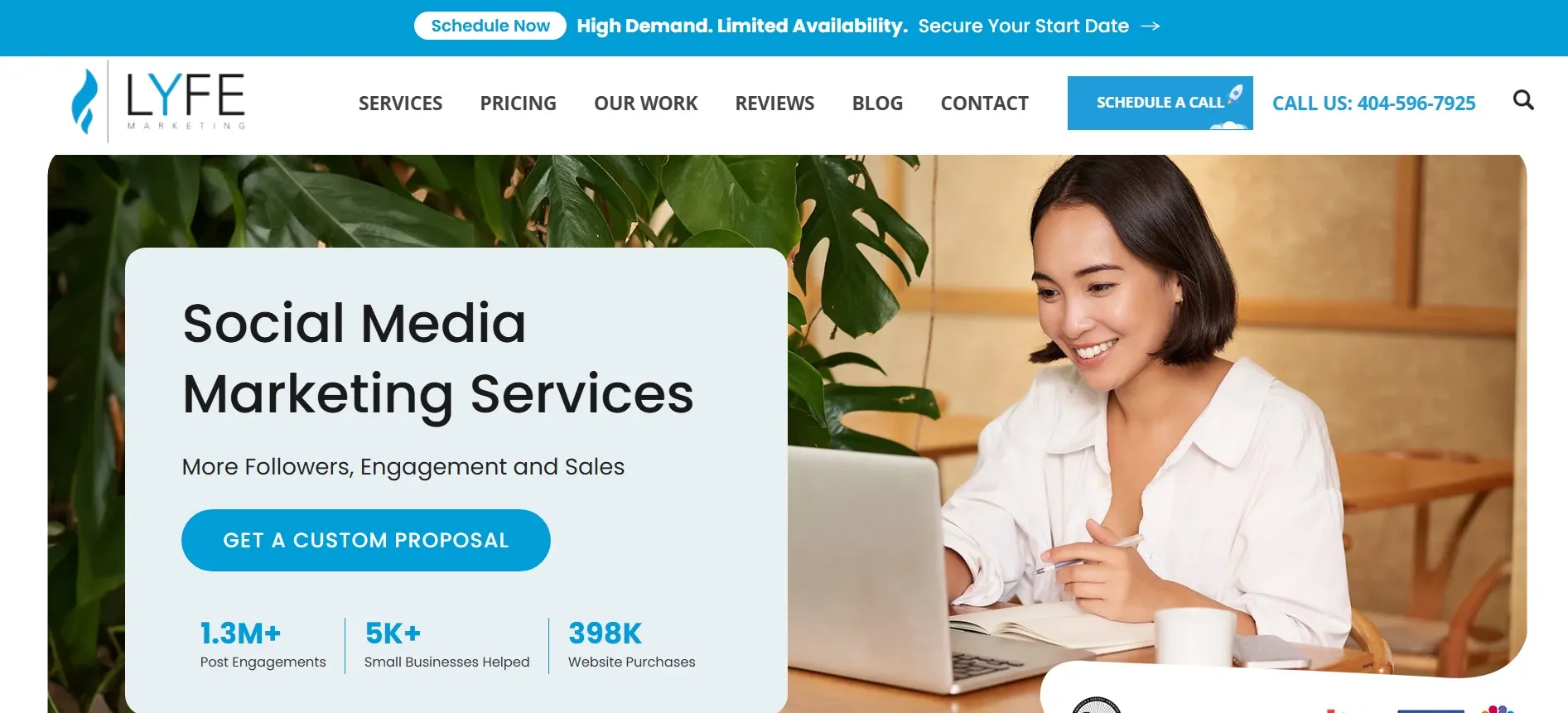 LYFE Marketing provides social media marketing services for engagement and sales.