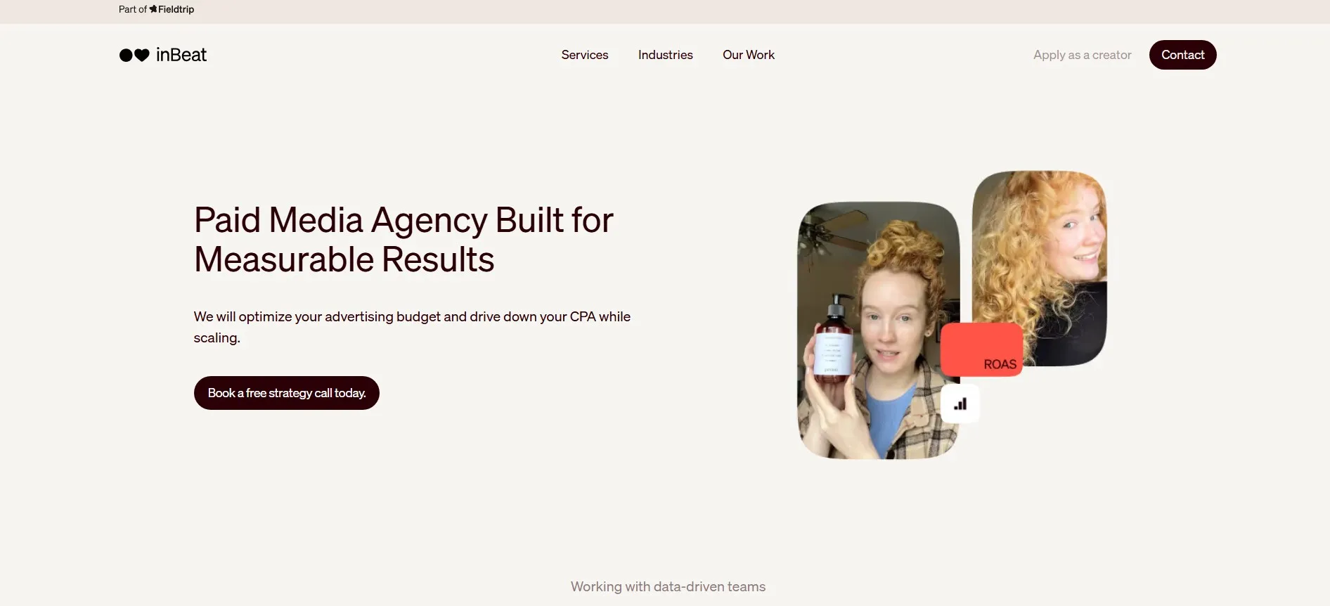 inBeat pairs paid media with creator content for measurable campaign results.