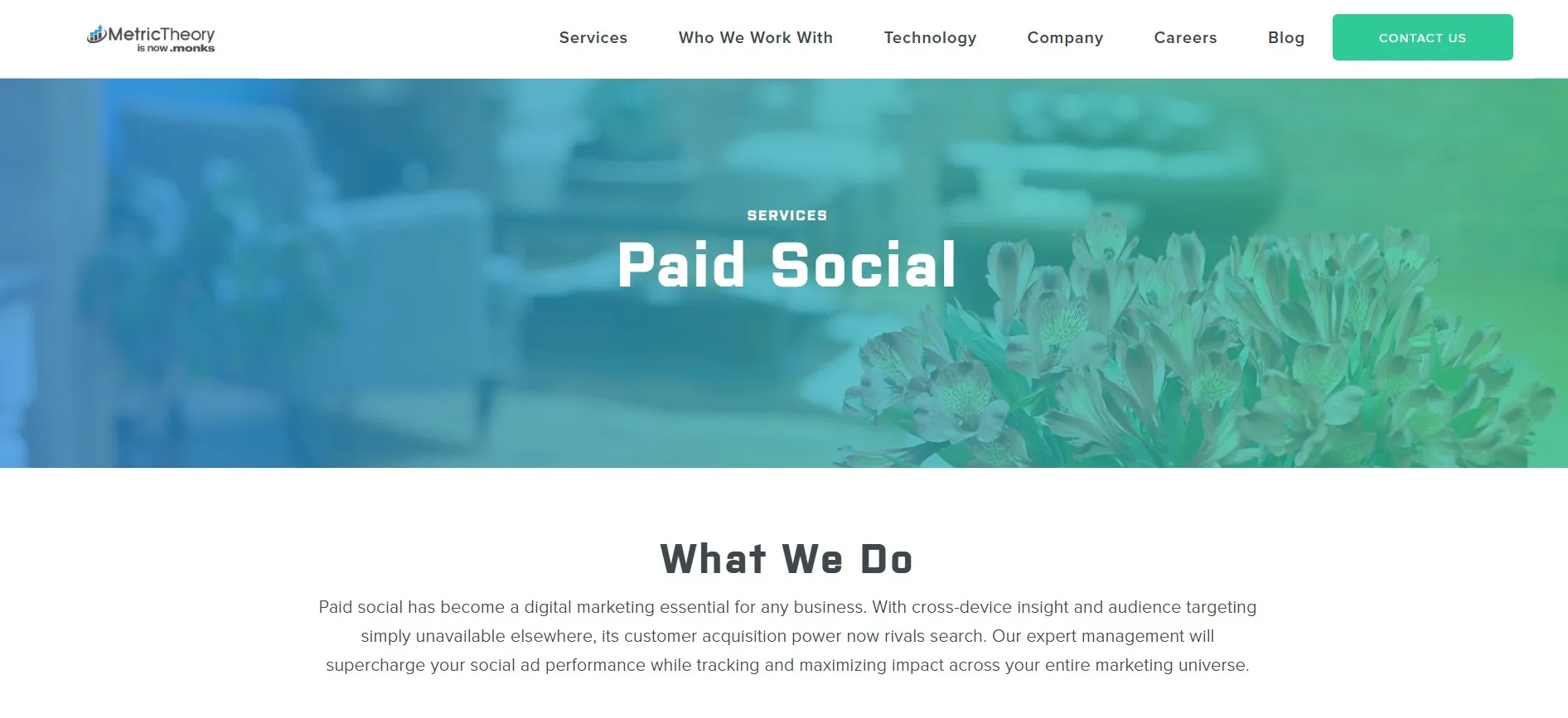Metric Theory manages paid social campaigns with audience and performance tracking.