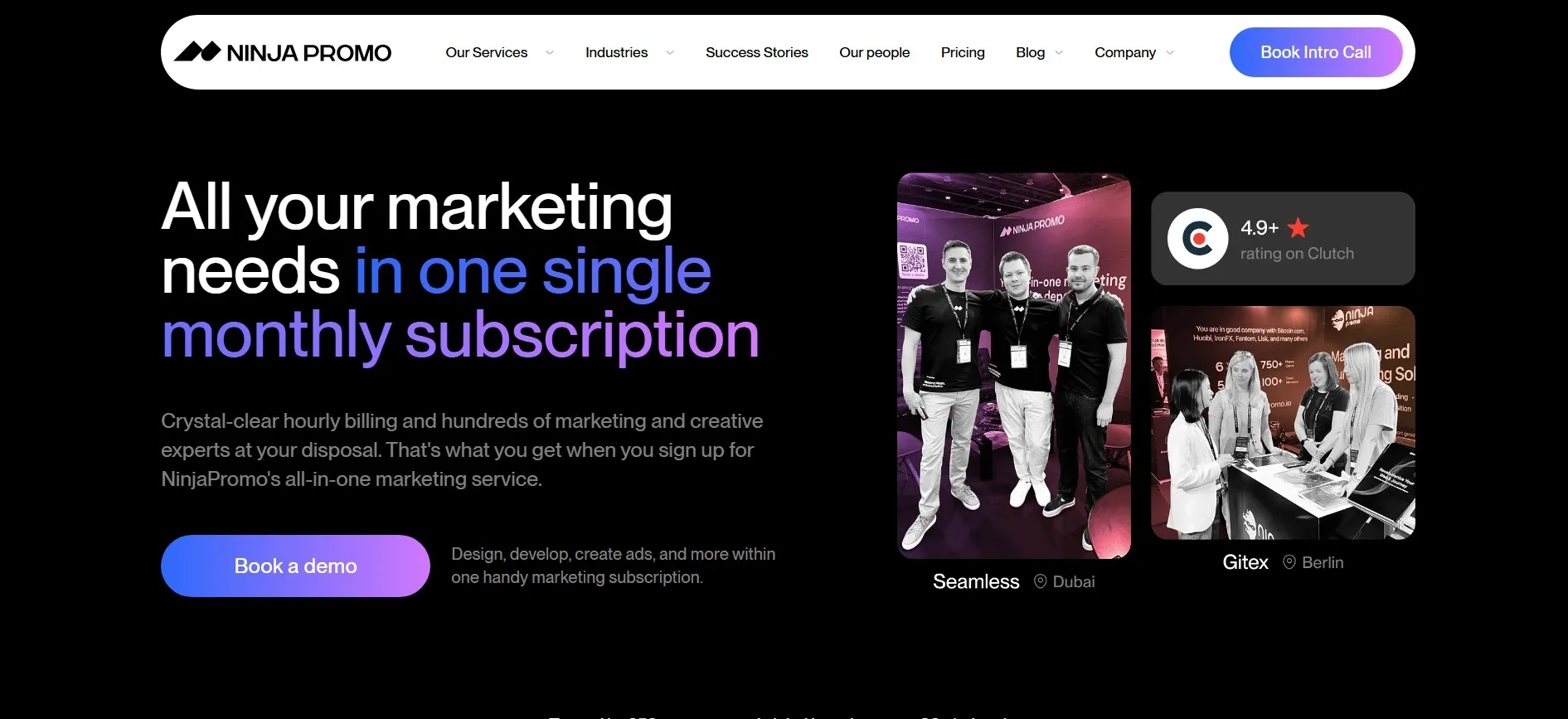 NinjaPromo all-in-one marketing subscription for B2B growth teams.