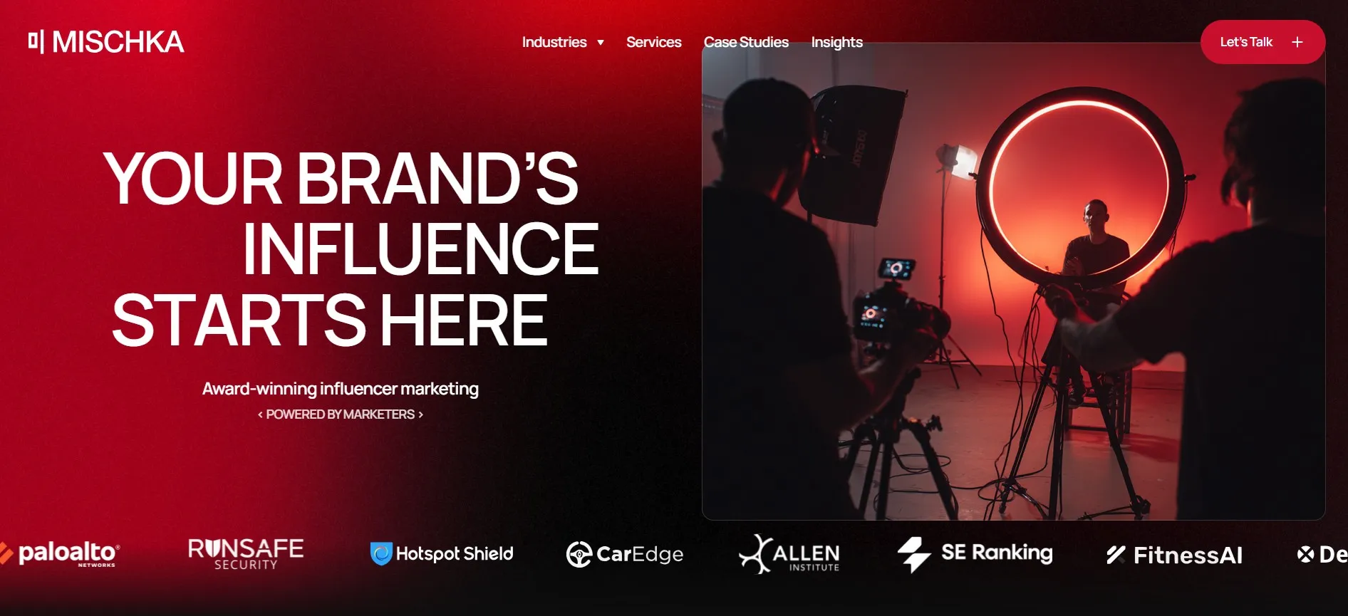 Mischka influencer marketing agency for SaaS, cybersecurity, and creator programs.