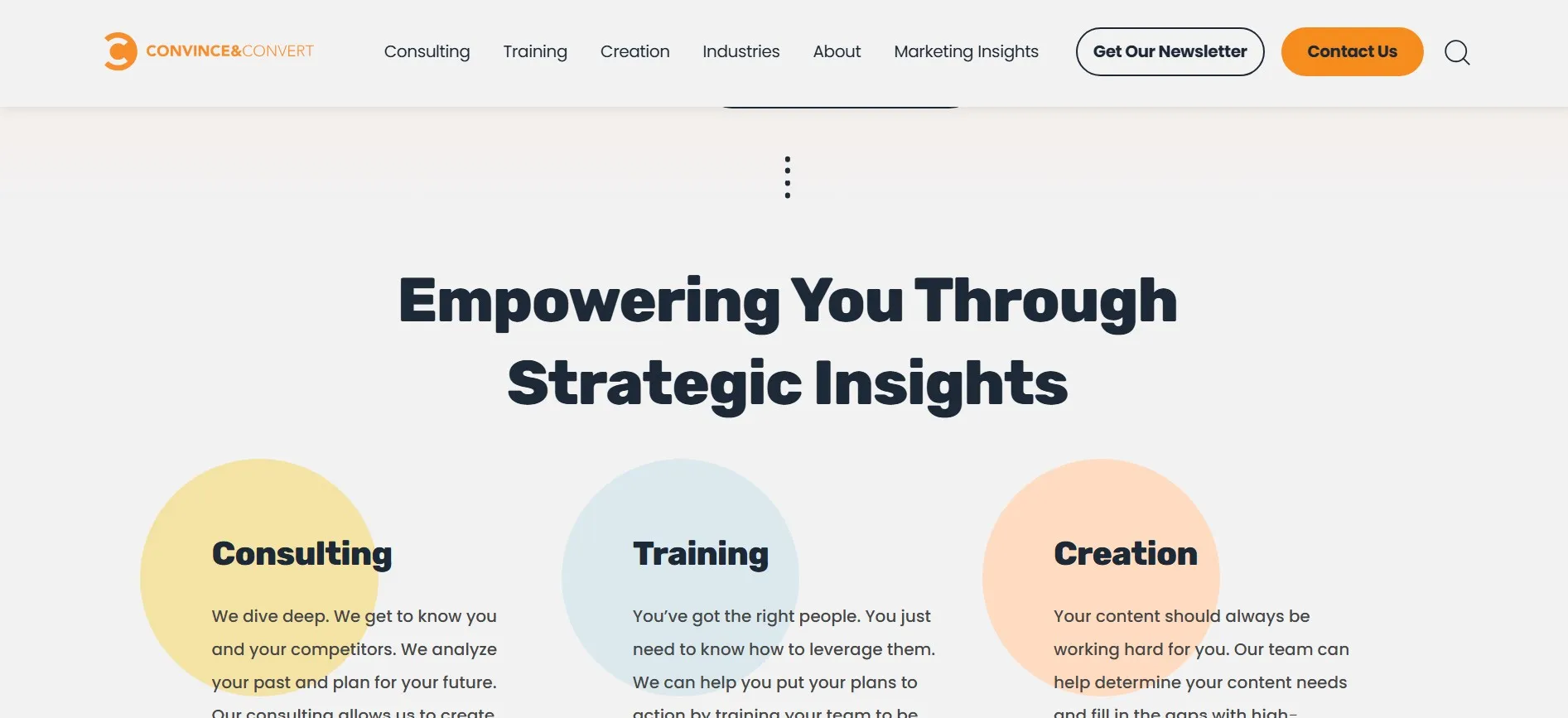 Convince & Convert marketing consulting firm for strategy and content training.