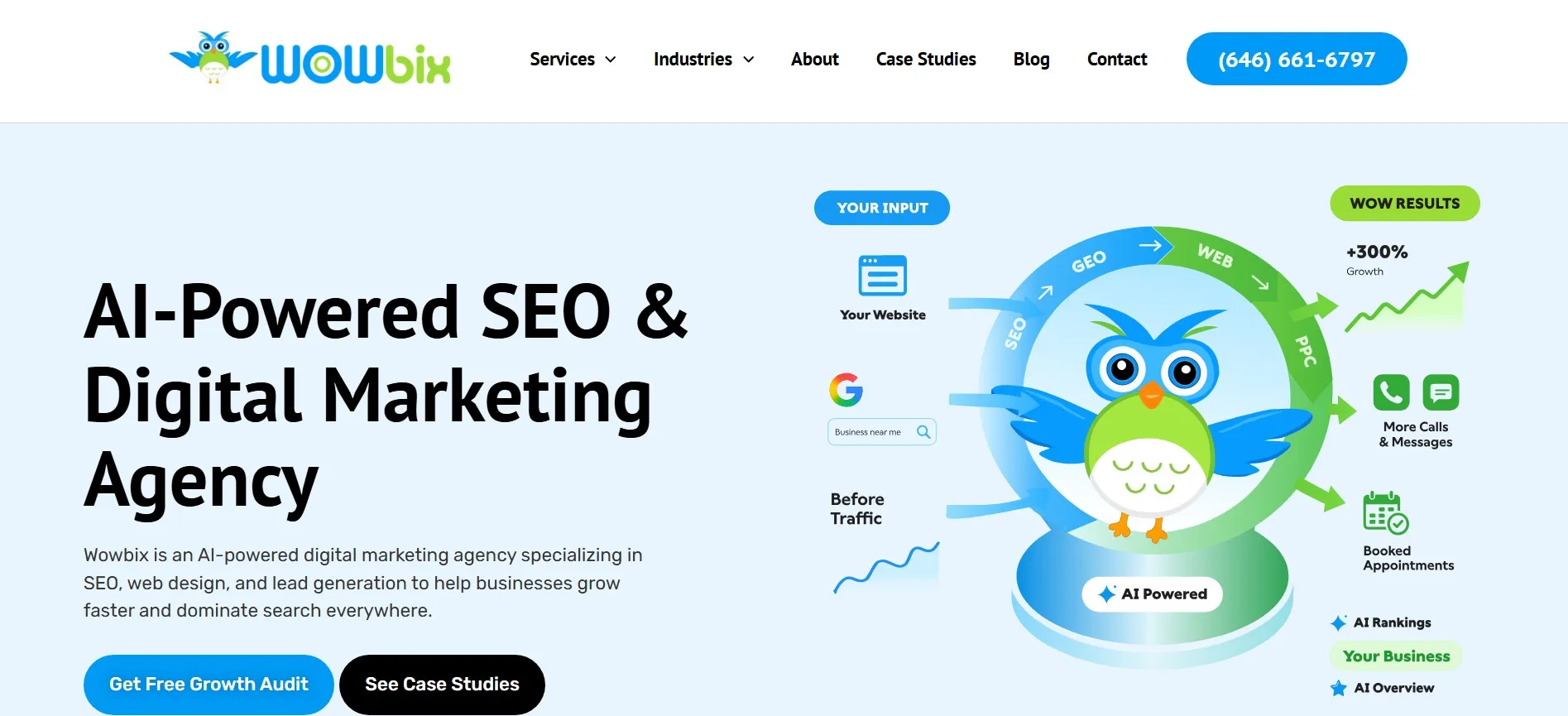 Wowbix provides AI-powered SEO and digital marketing for lead generation.