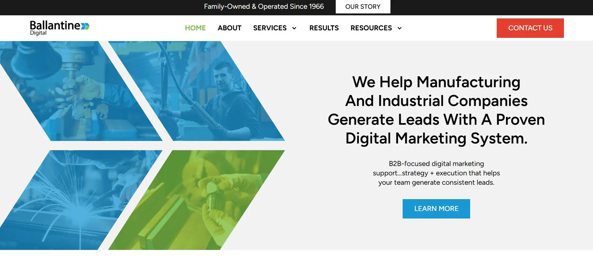 Ballantine Digital creates B2B lead generation campaigns for manufacturers.