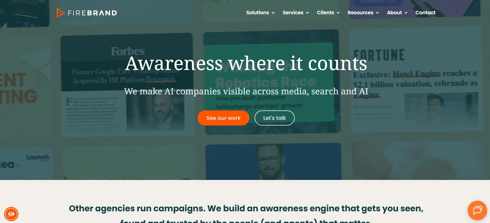 Firebrand Communications for AI startup PR, search, and media visibility.