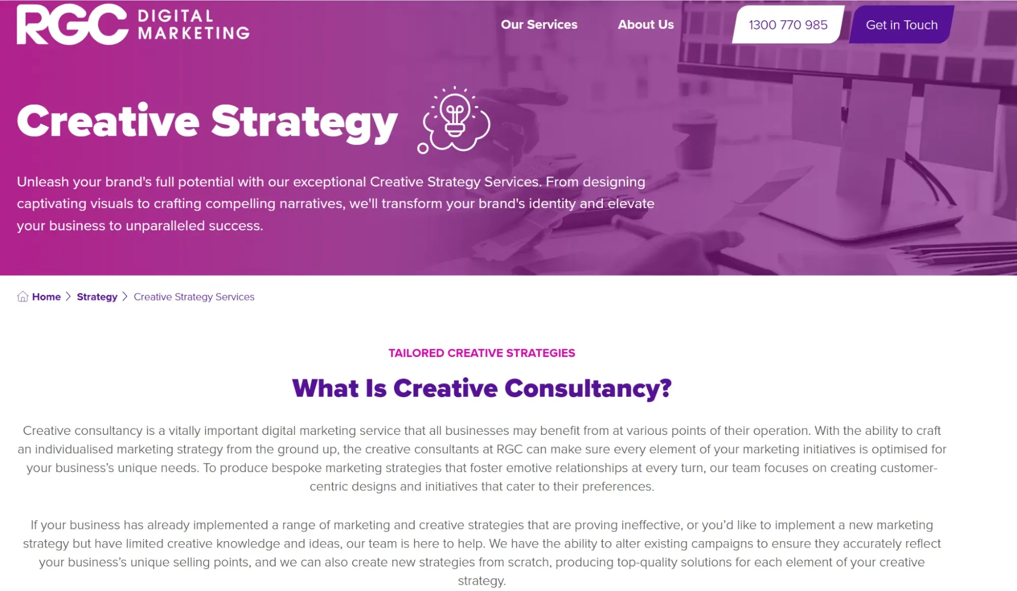 Creative Strategy Agency - RGC Digital Marketing
