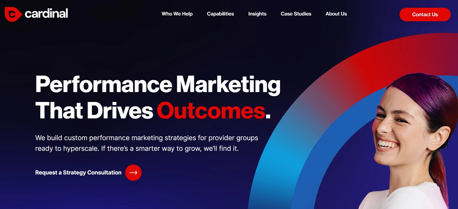 Cardinal healthcare performance marketing services for provider groups.