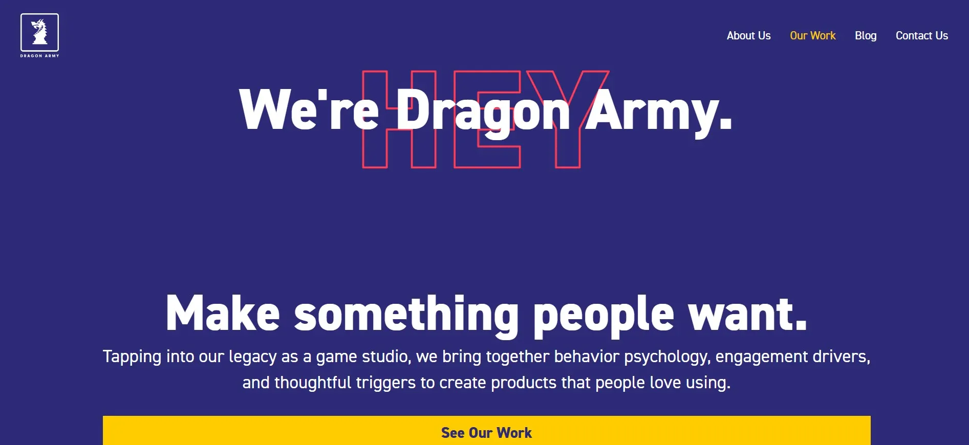 Dragon Army UX and digital product services for engagement-led brands.