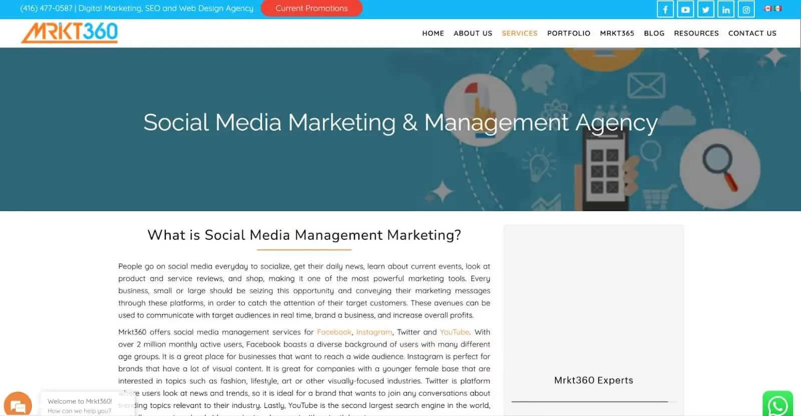 Social Media Agency in Toronto - Mrkt360