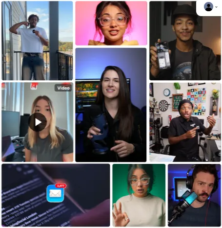 Collage showcasing a creator-led user-generated content (UGC) campaign managed by inBeat for a consumer technology brand. The campaign features multiple influencers creating short-form videos, product demonstrations, lifestyle content, and authentic testimonials across social media to increase brand awareness, engagement, and conversions.
