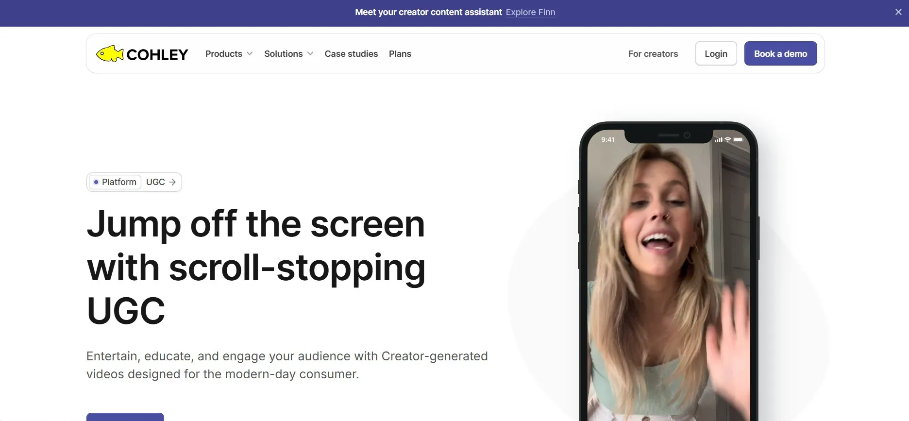 Cohley helps brands create scroll-stopping content through creators. 