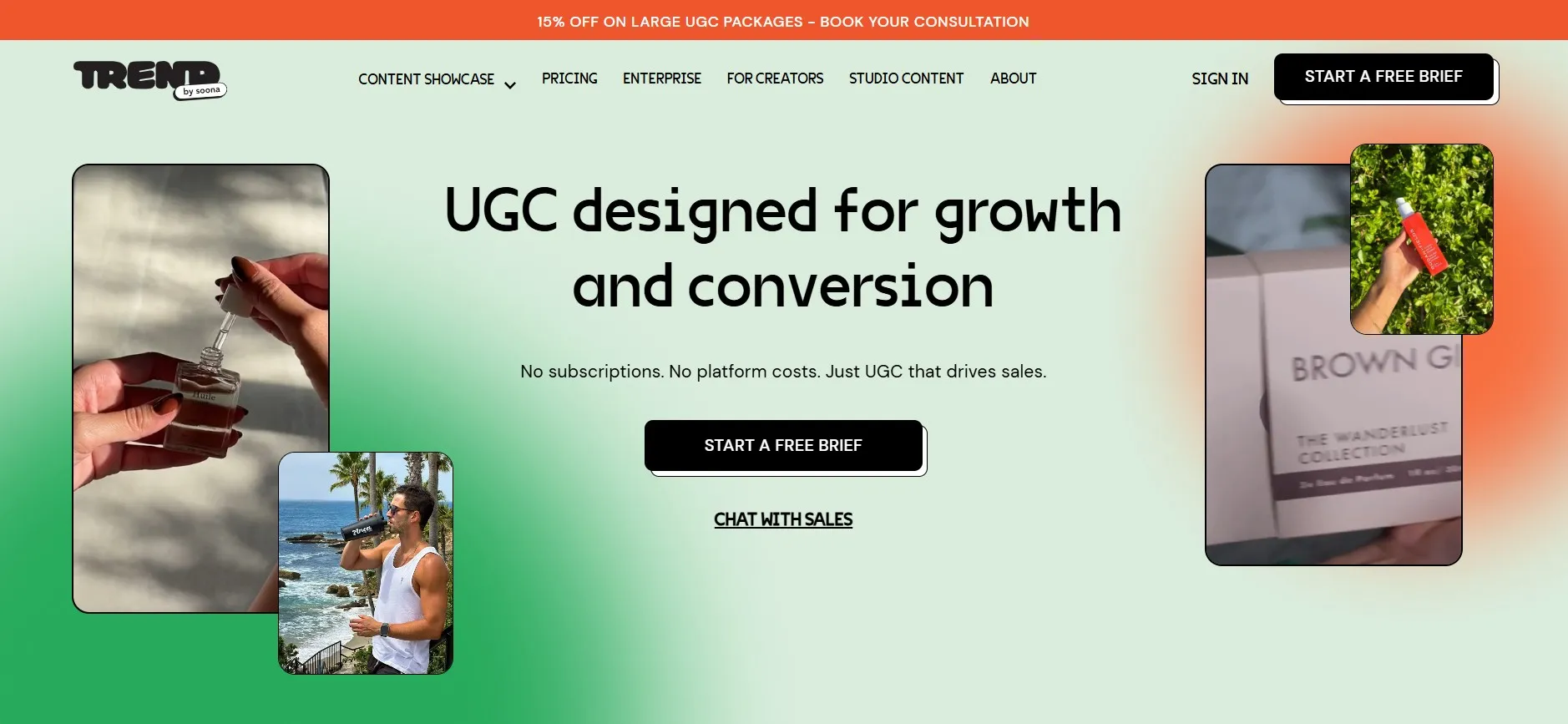 Trend shows UGC designed for growth with creator product videos.