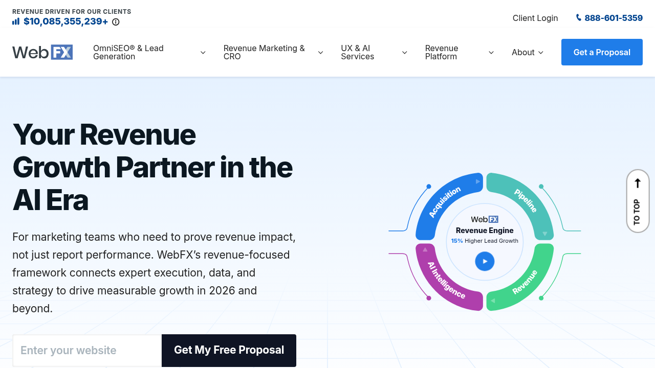 Screenshot of https://www.webfx.com