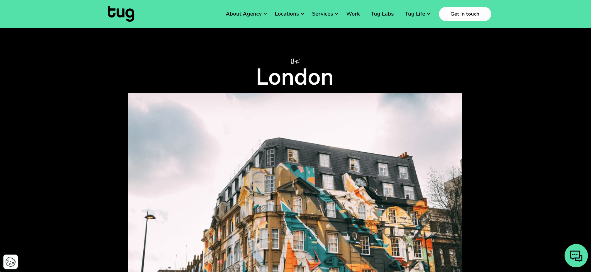tug agency homepage screenshot
