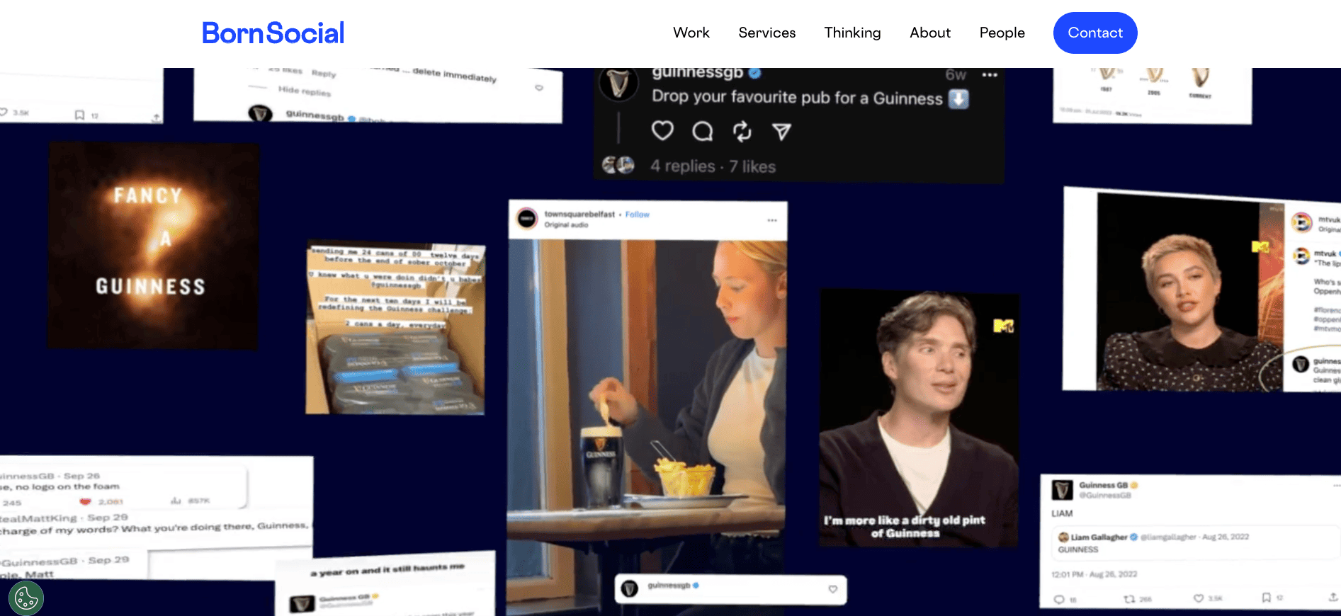 Born Social homepage screenshot