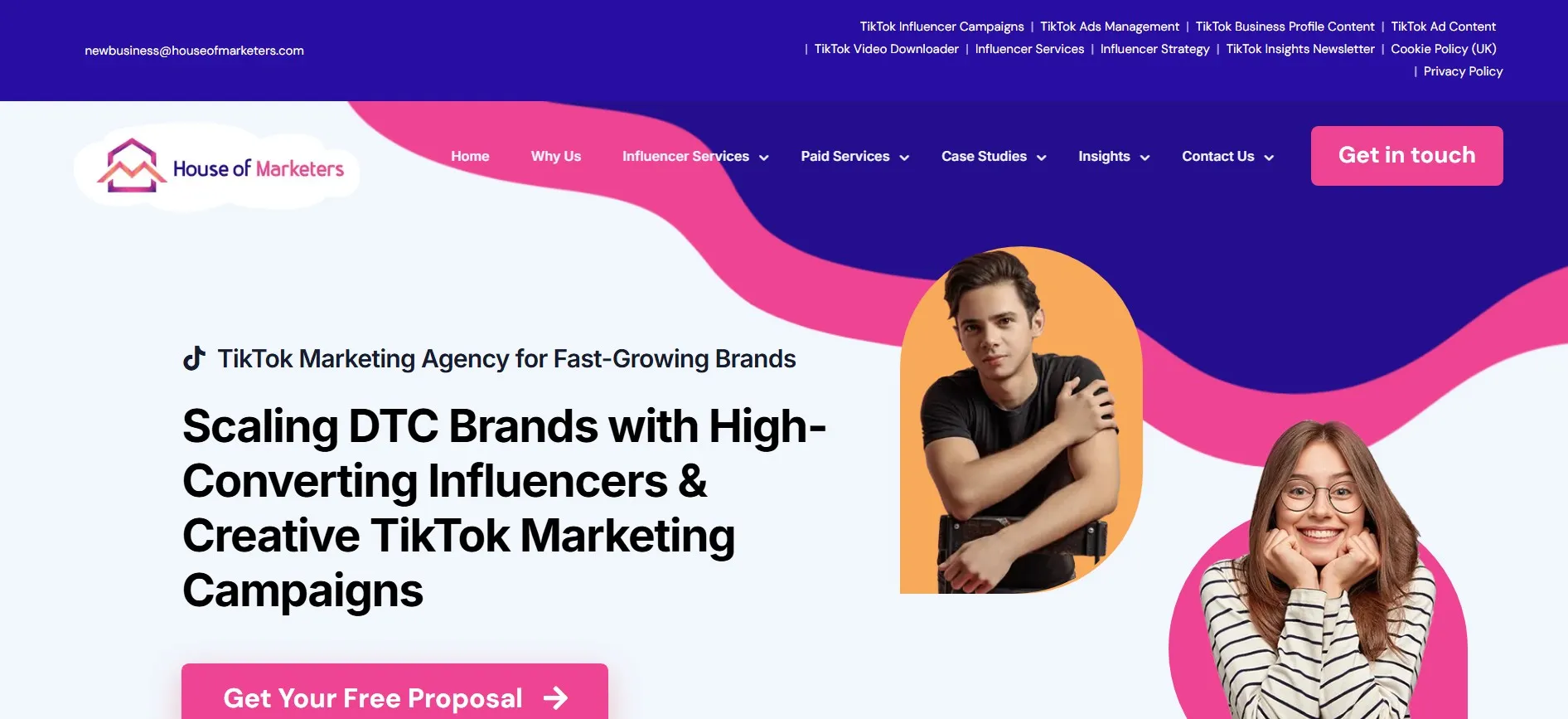 House of Marketers runs TikTok creator campaigns for fast-growing brands.