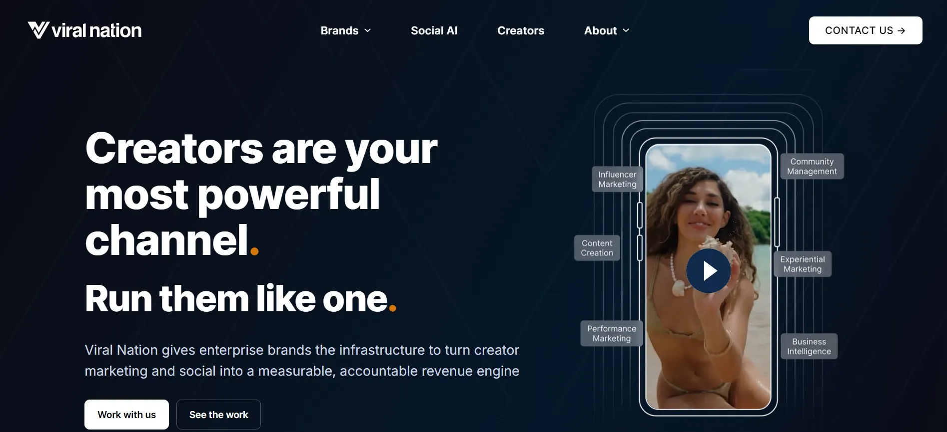 Viral Nation manages enterprise creator marketing and social performance.
