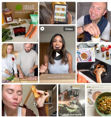 Localized creator content from the HelloFresh multi-market dark posting campaign