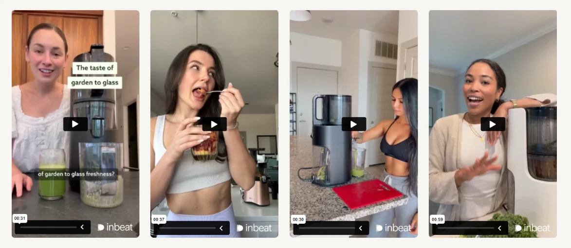 Creator-led social content produced by inBeat for Hurom