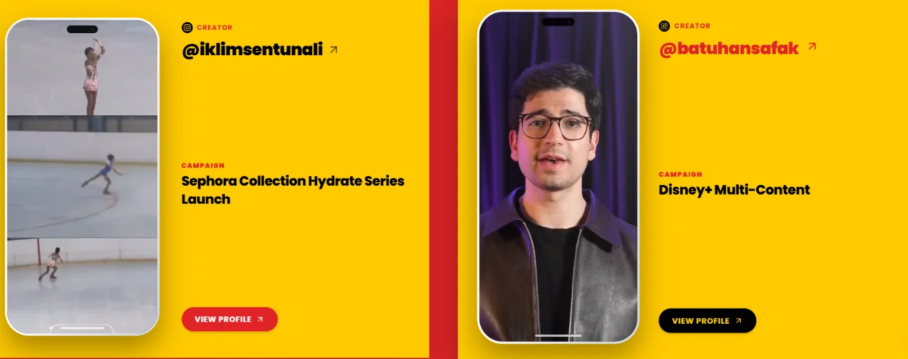 Creator campaigns for Sephora and Disney+ published by Spark Social