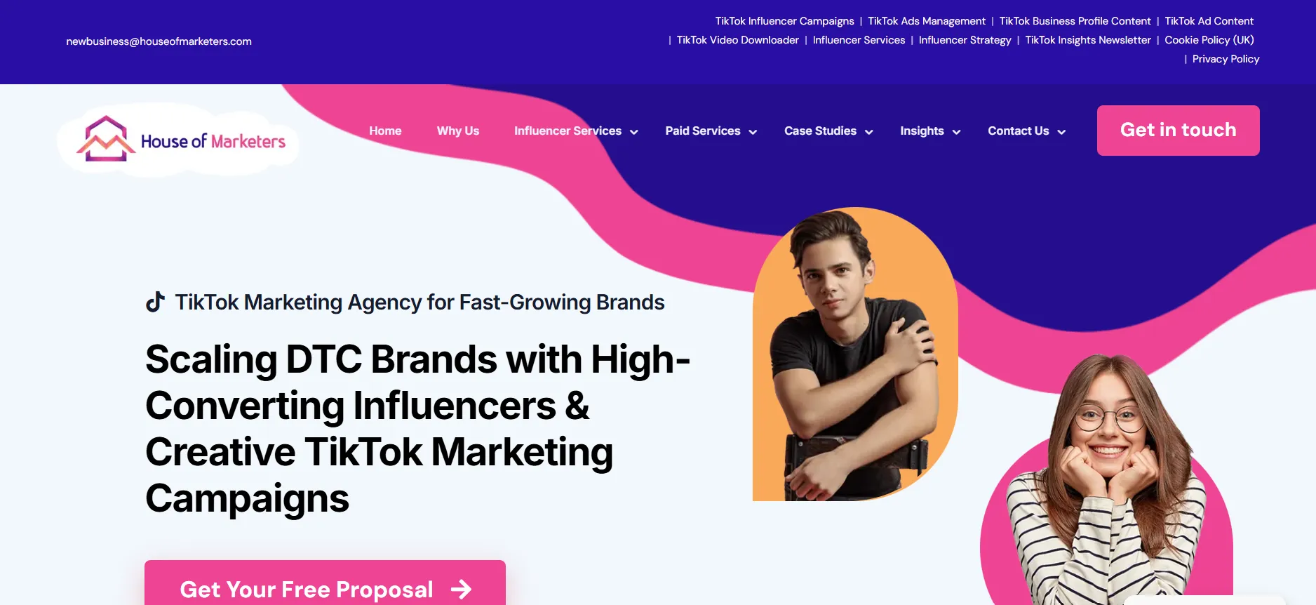 House of Marketers runs TikTok UGC and paid ads for wellness brands.