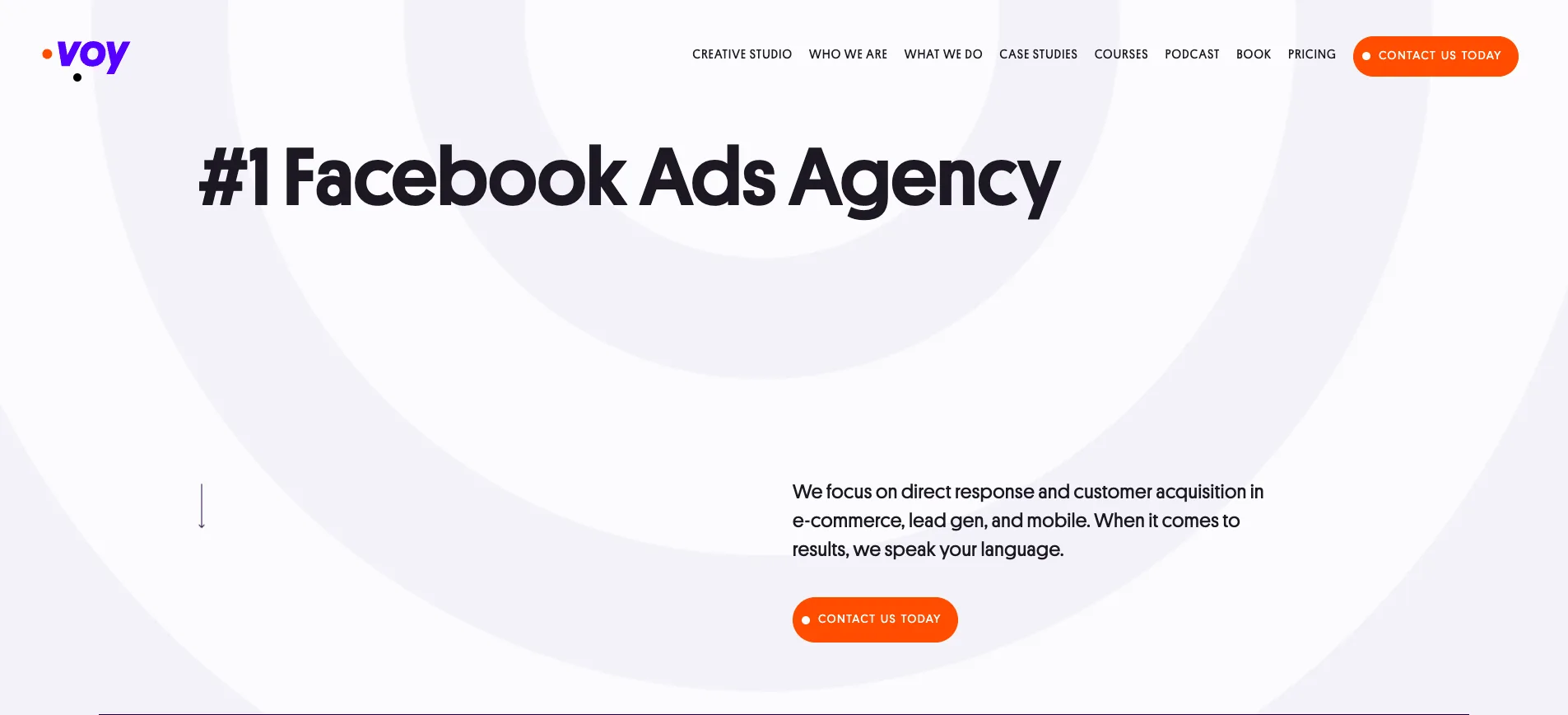 Voy Media website screenshot