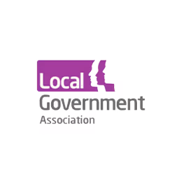 Local Government Association logo with stylized profile silhouettes.