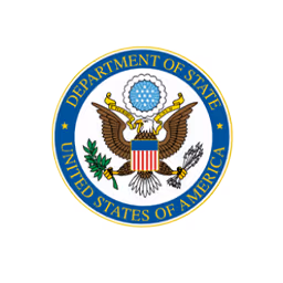 Seal of the U.S. Department of State featuring a bald eagle with shield, olive branch, and arrows.
