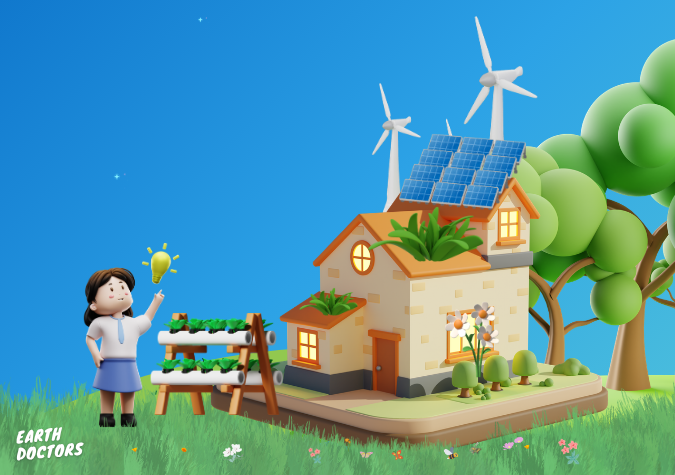 Make a Green Dollhouse or Eco City 