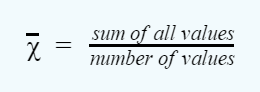 mean, median and mode