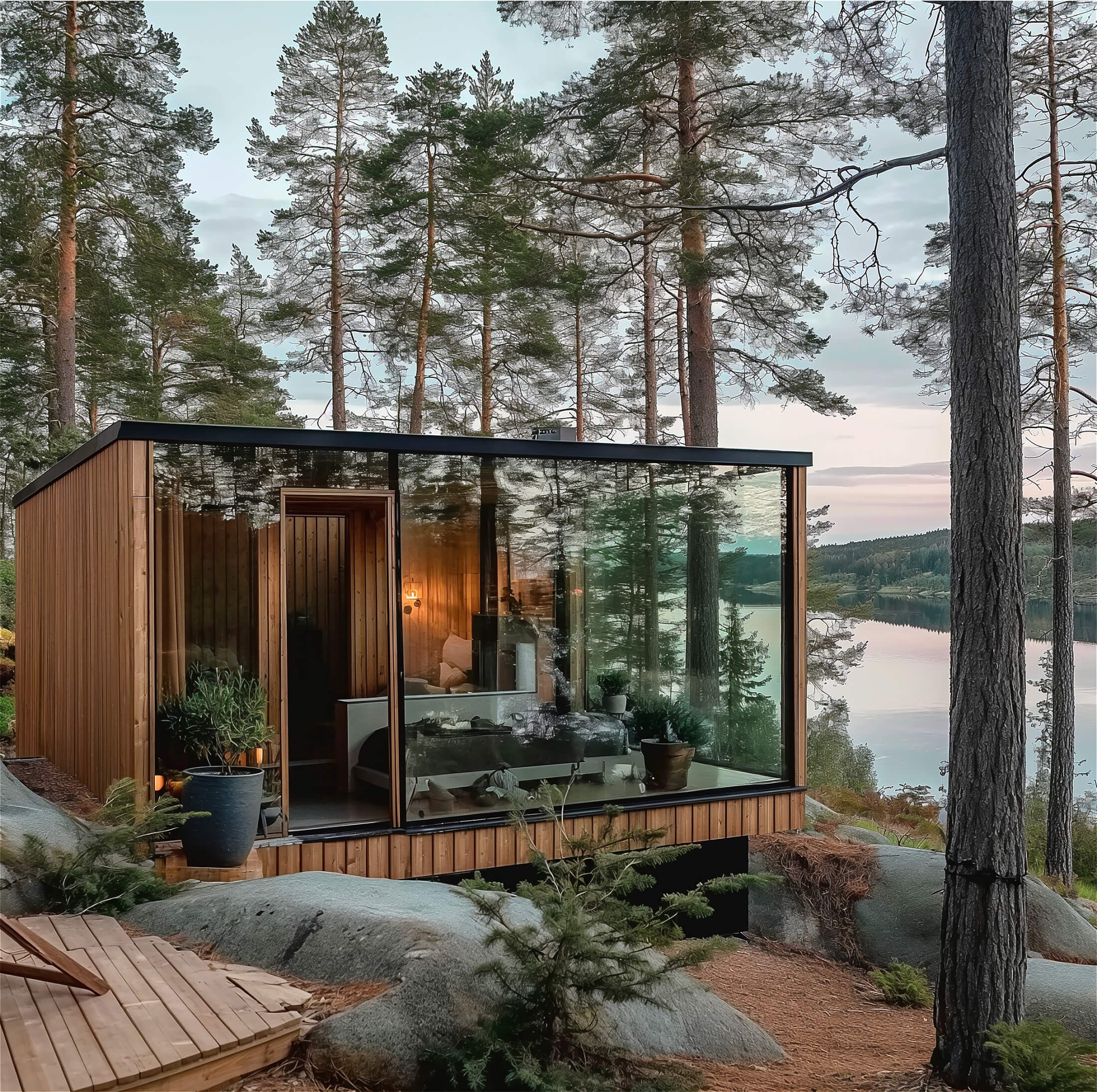 Visualisation of an Econest cabin