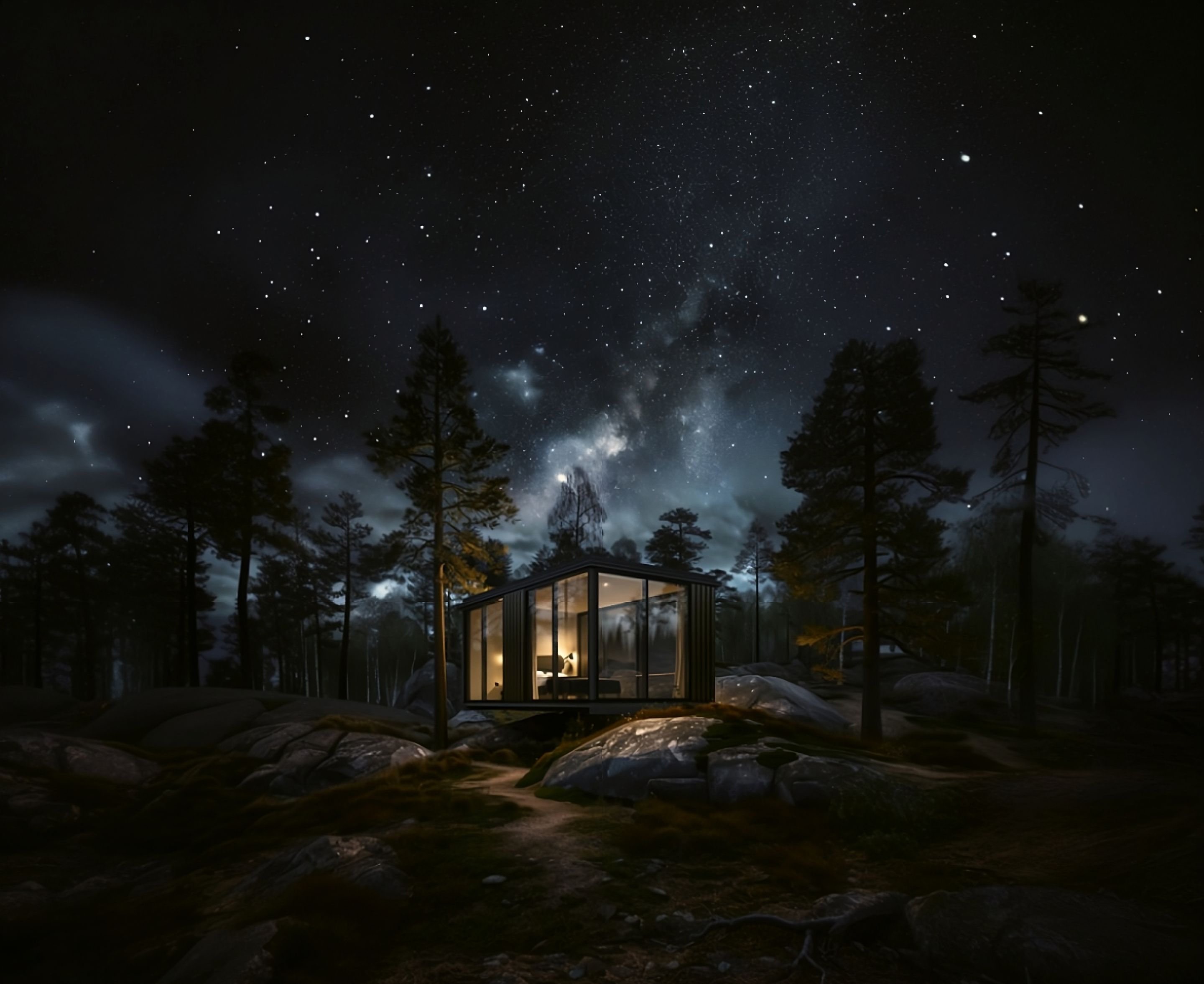 Econest cabin in nature