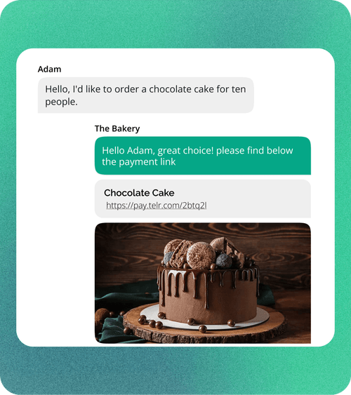 Streamline online purchases via social media or instant messaging with Telr payment gateway payment links.