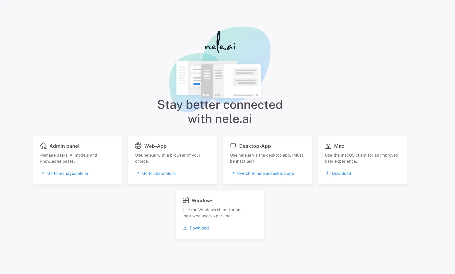 nele.ai SSO login mask.