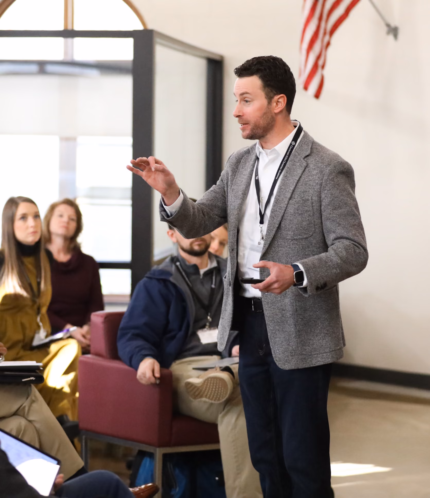 Stephen giving lecture
