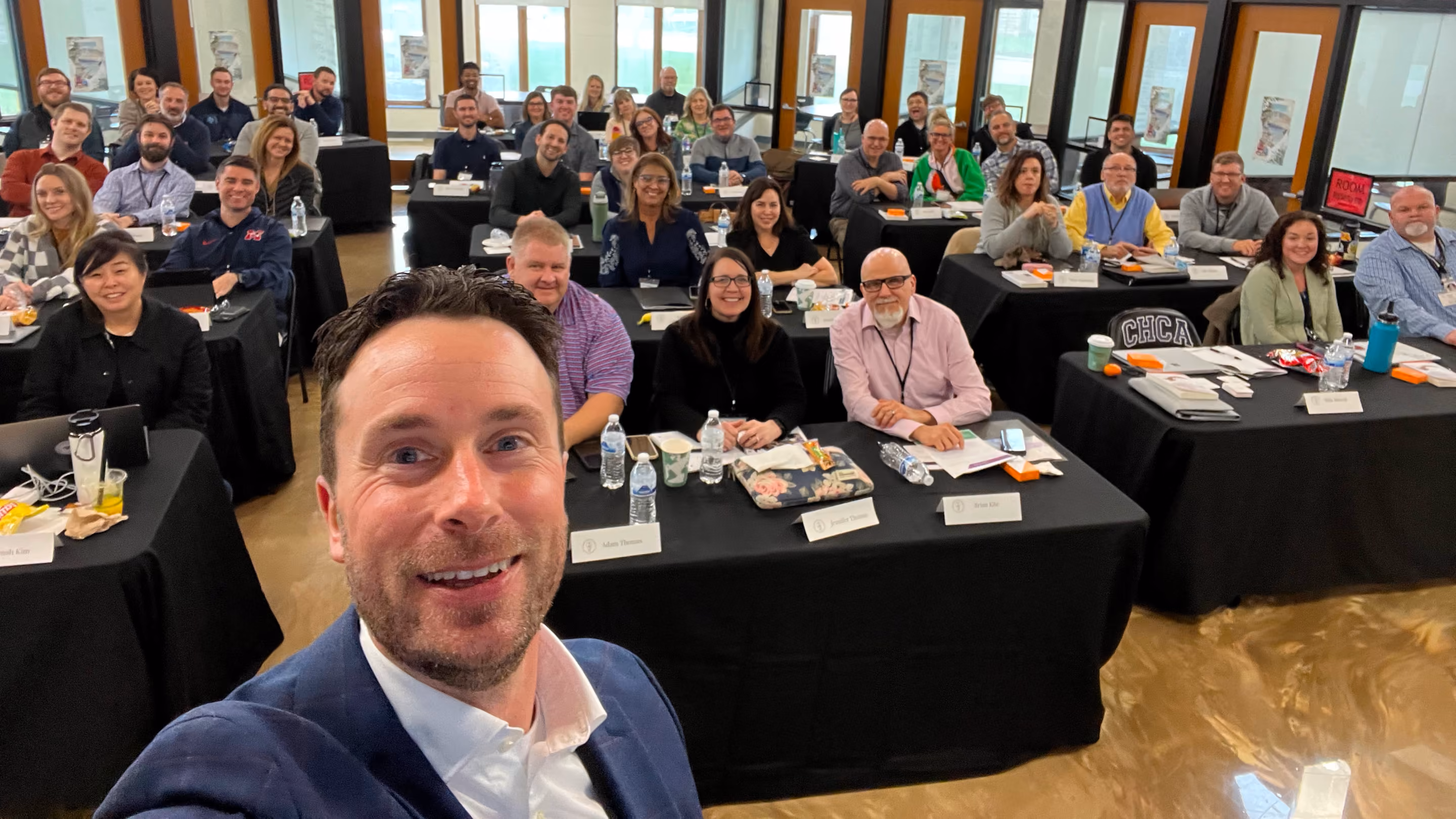 Stephen with the attendees of his training