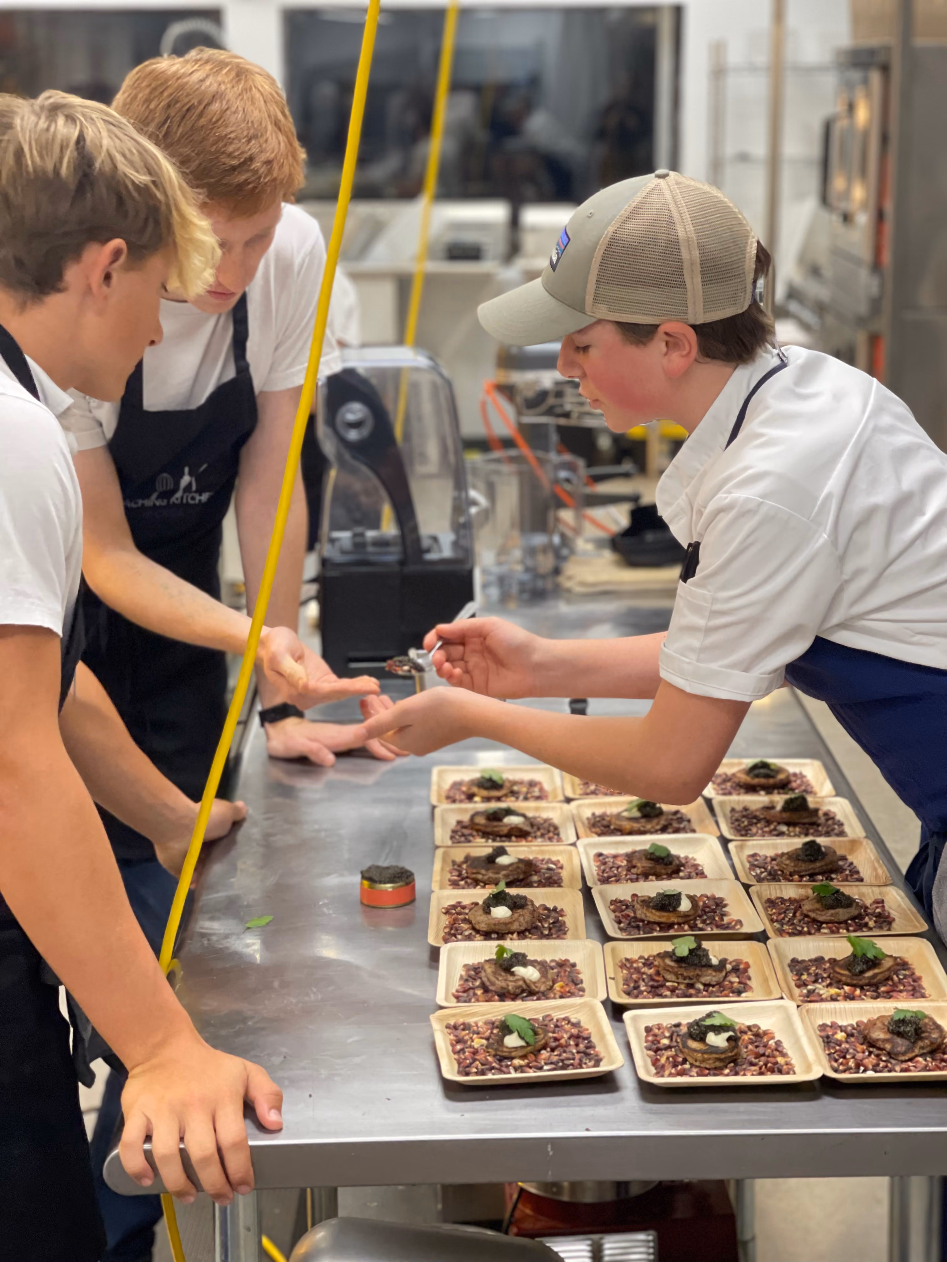 Students preparing meals