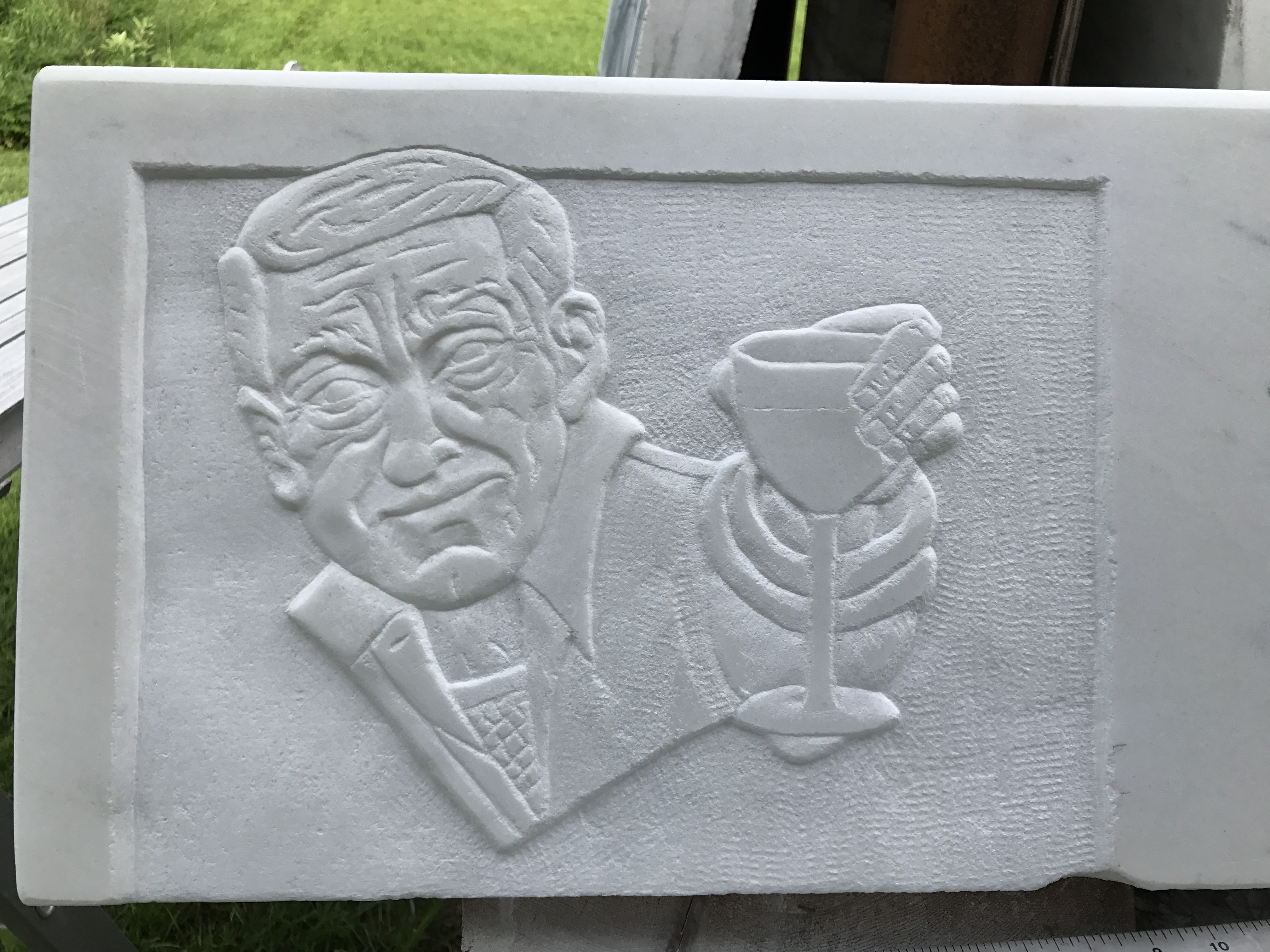 custom portrait from photo, marble memorial art, handcrafted remembrance gift