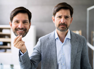 homem com duas caras