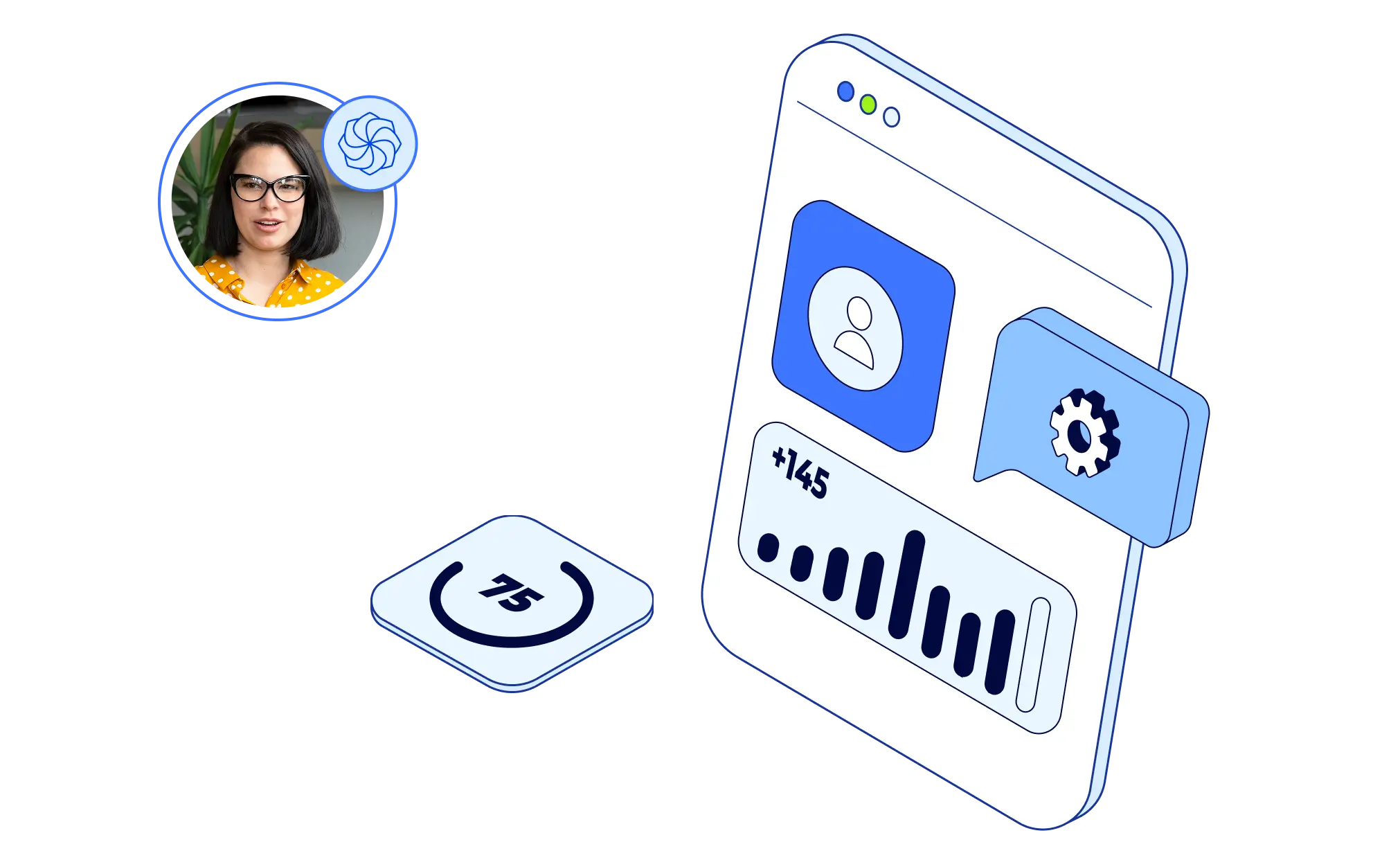 illustration de la solution Auxo Dynamics - Interface utilisateur 