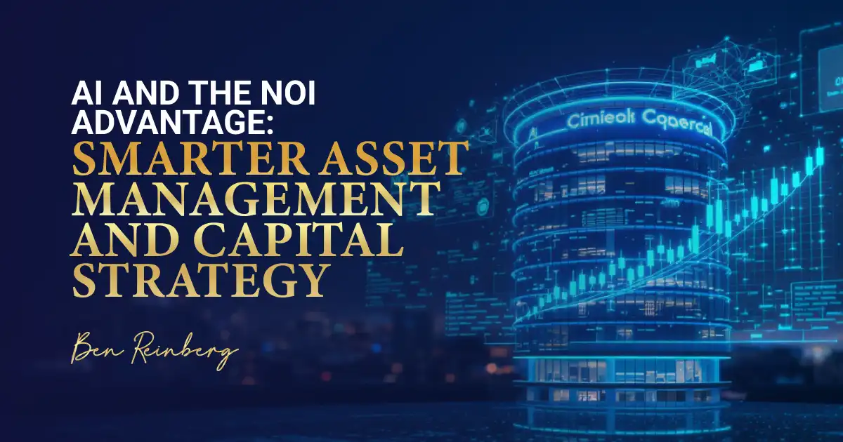 Futuristic round glass tower with glowing blue digital graphs and AI-inspired visuals.