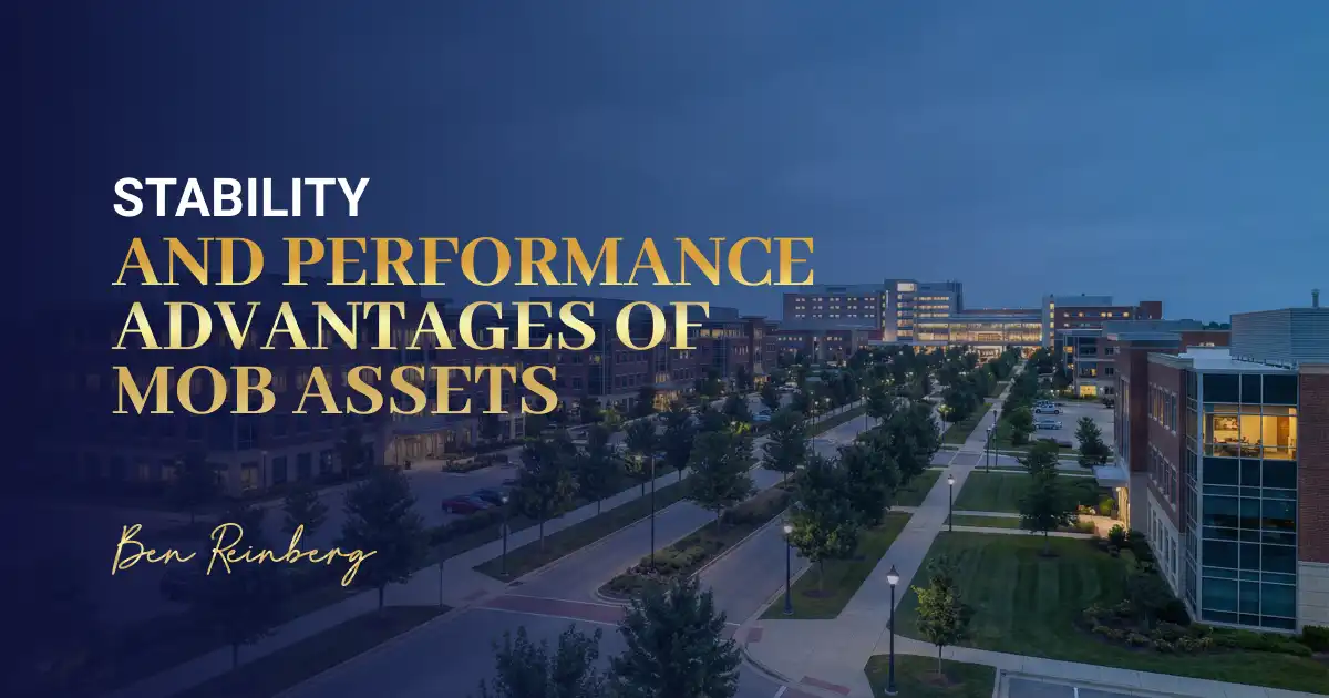 Medical office building campus design highlighting MOB assets in commercial real estate