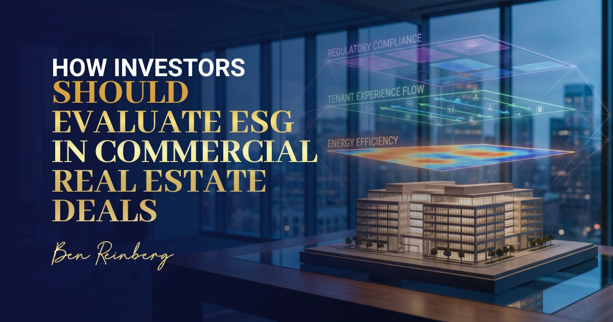 ESG in Commercial Real Estate analysis showing energy, compliance and tenant metrics