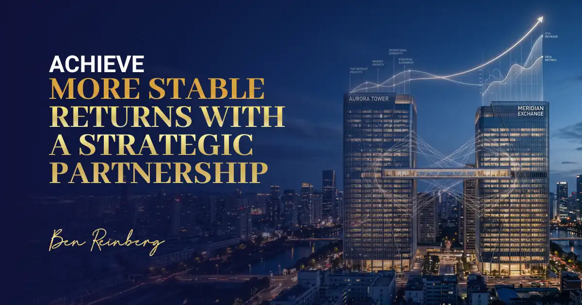 Skyline towers growth chart presenting ways how to invest in commercial real estate