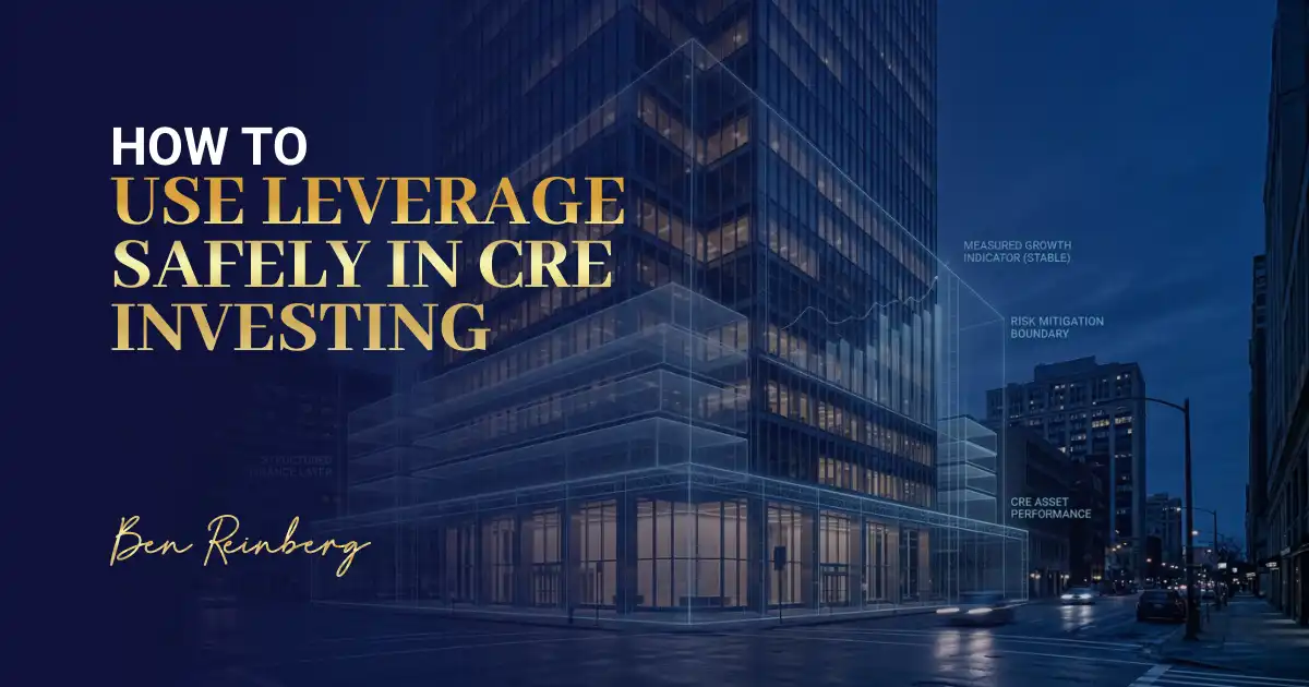 Modern office tower reflecting how to leverage safely in real estate investment growth
