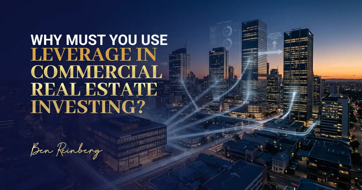 Modern cityscape highlighting leverage in commercial real estate investing growth