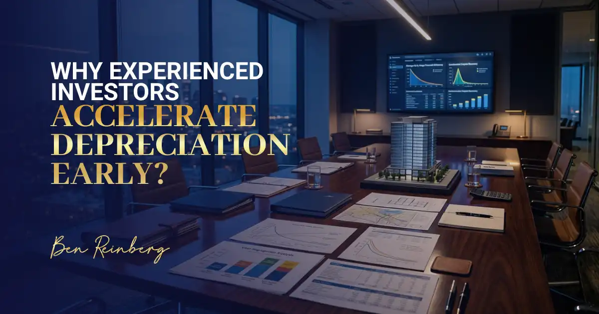 Executive boardroom and property model tied to depreciation on commercial buildings 